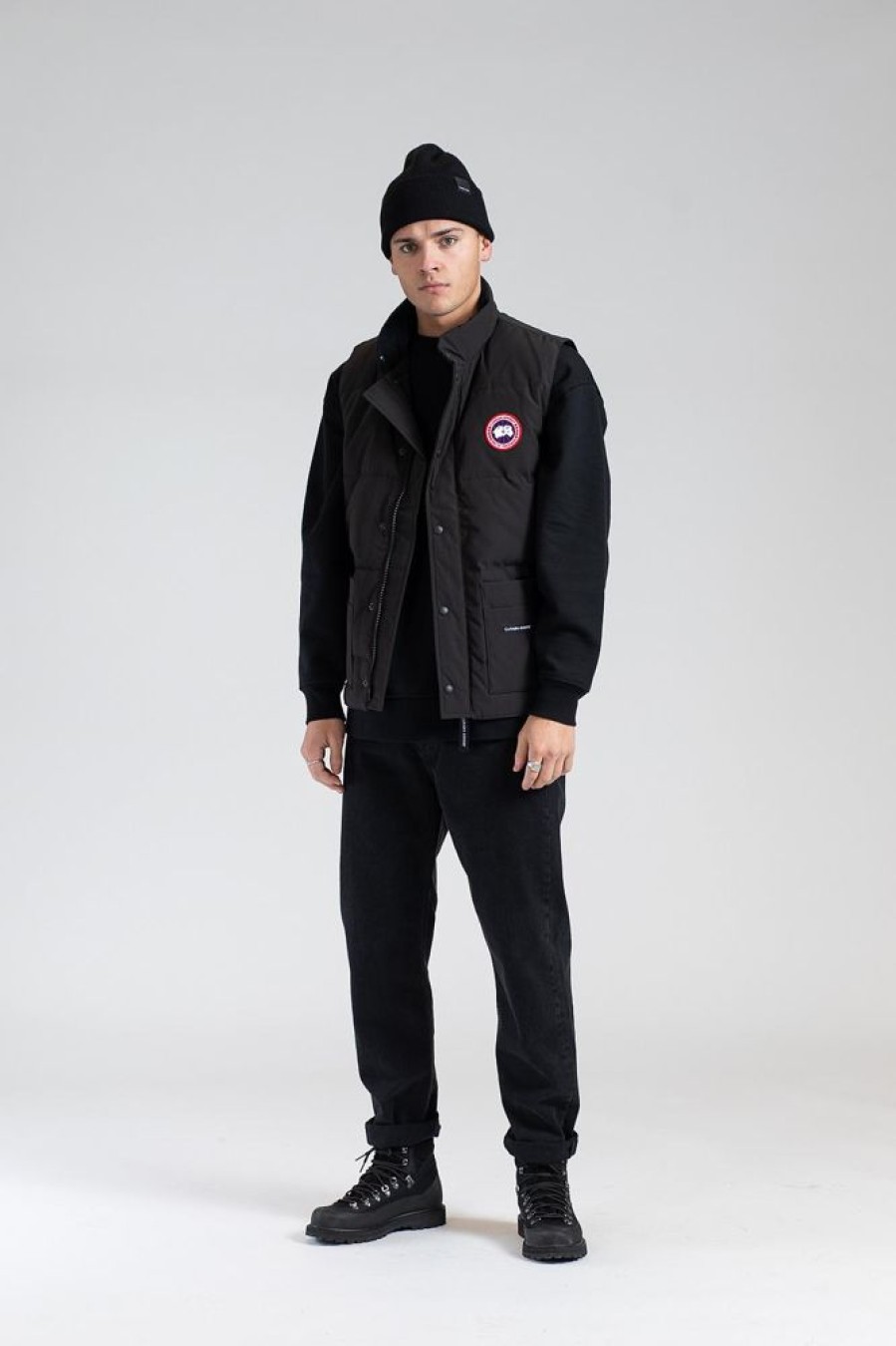 Herre Canada Goose Vester | Freestyle Crew Vest Black