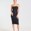 Dame ROTATE Birger Christensen Kjoler | Mesh Midi Dress Black