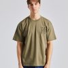 Herre Norse Projects T-Skjorter | Simon Loose Organic Heavy Jersey N Logo T-Shirt Sediment Green