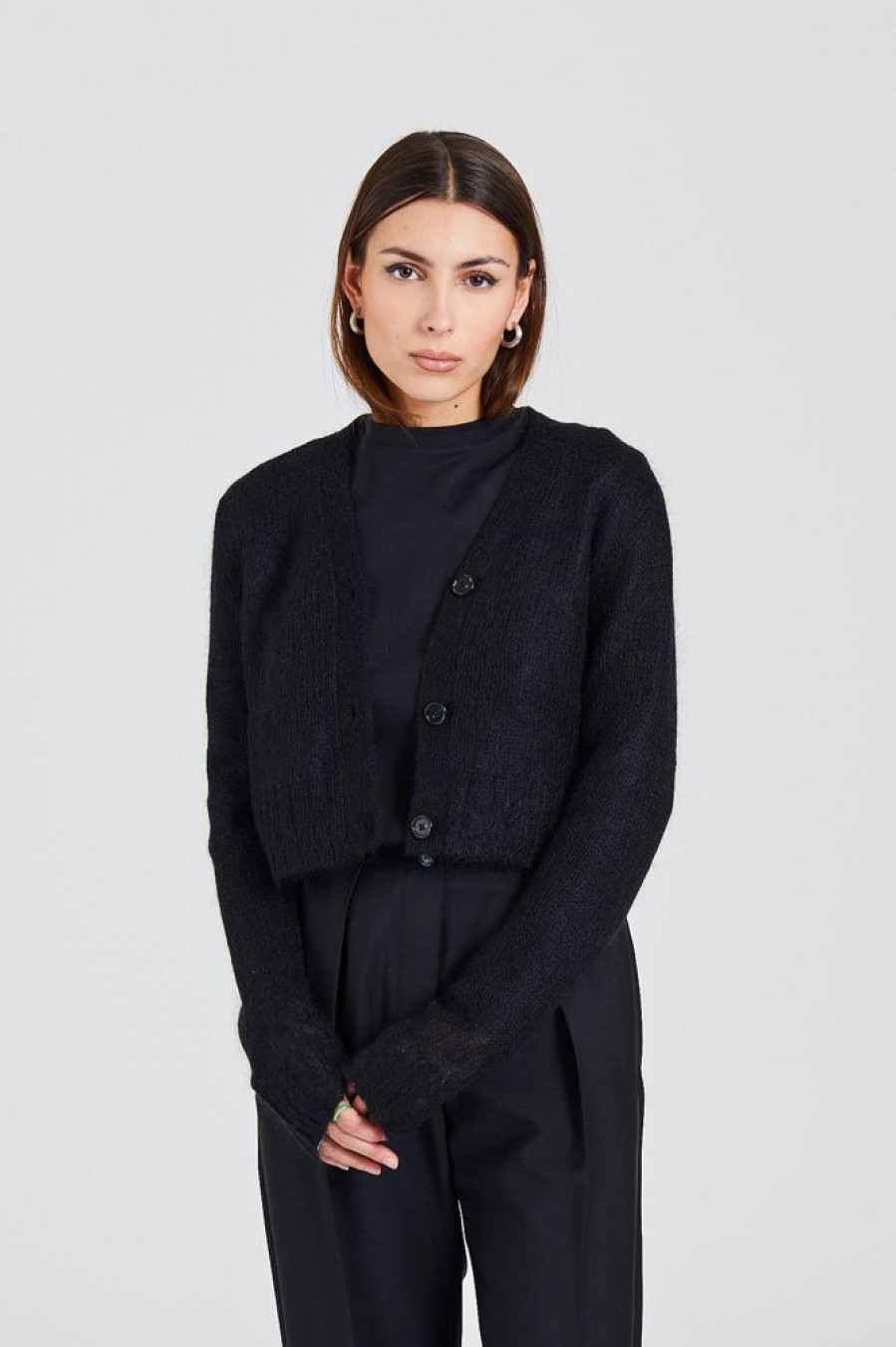 Dame Acne Studios Cardigans | Fn-Wn-Knit000382 Black