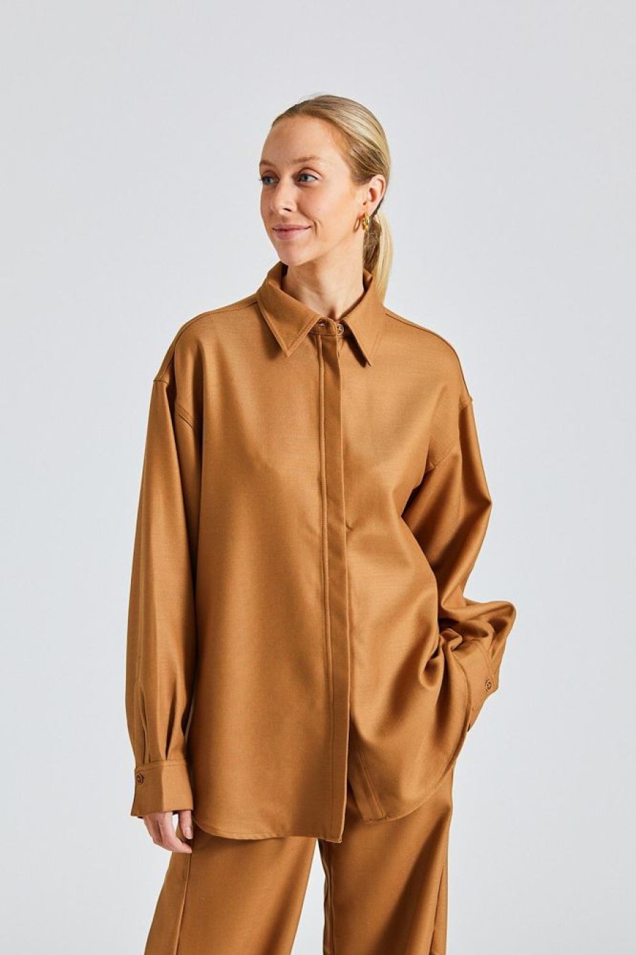 Dame Holzweiler Skjorter Og Bluser | Dais Shirt Camel