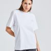 Dame ROTATE Birger Christensen T-Skjorter | Boxy Logo T-Shirt Bright White