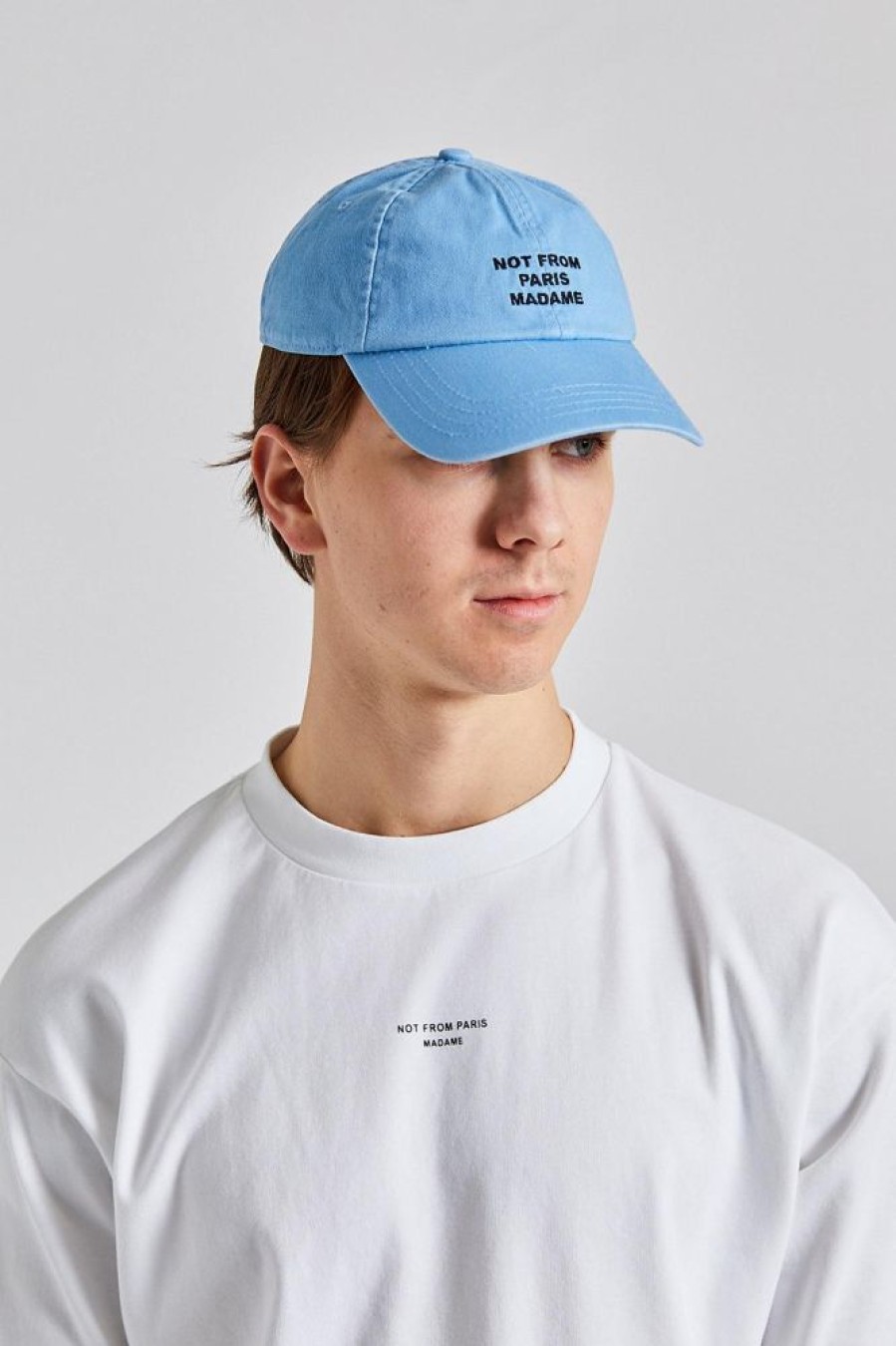 Herre Drôle de Monsieur Capser | La Casquette Slogan Light Blue