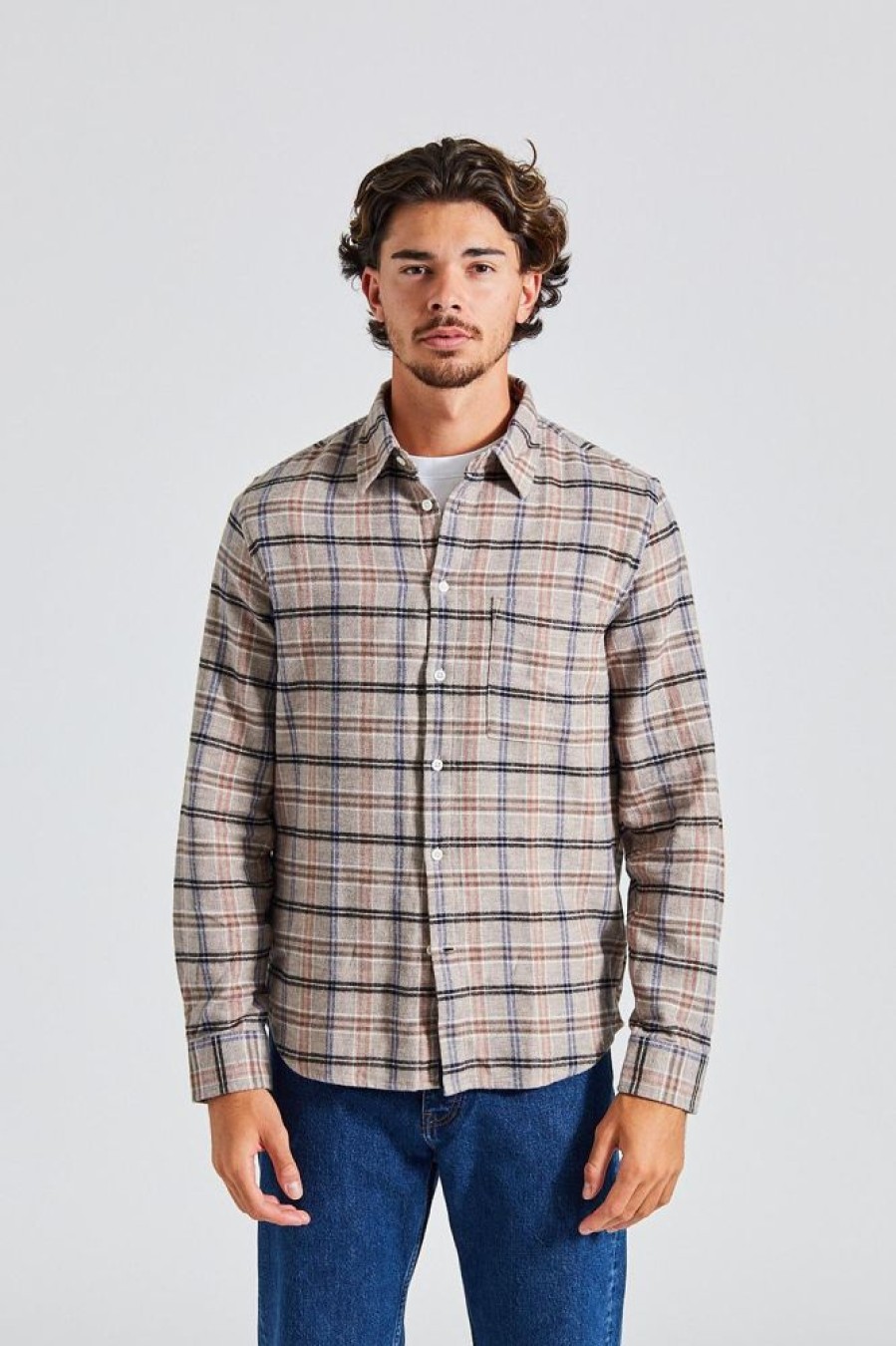 Herre NN07 Skjorter | New Arne Pastel Check