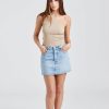 Dame Levi's Skjort | Icon Skirt Light Indigo Worn