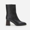 Dame Flattered Skoletter | Christa Leather Black