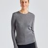 Dame Toteme Topper | Metallic Rib Knit Gun Metal