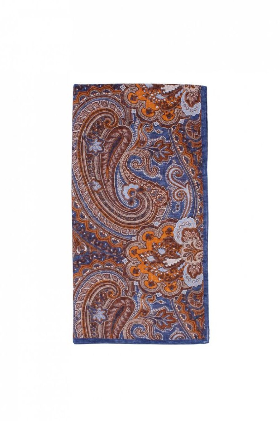 Herre Amanda Christensen Skjerf | Printed Bandana In Big Paisley Navy&Brown