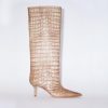 Dame Acne Studios Stovletter | Leather Heel Boots Powder Pink Fn-Wn-Shoe000594