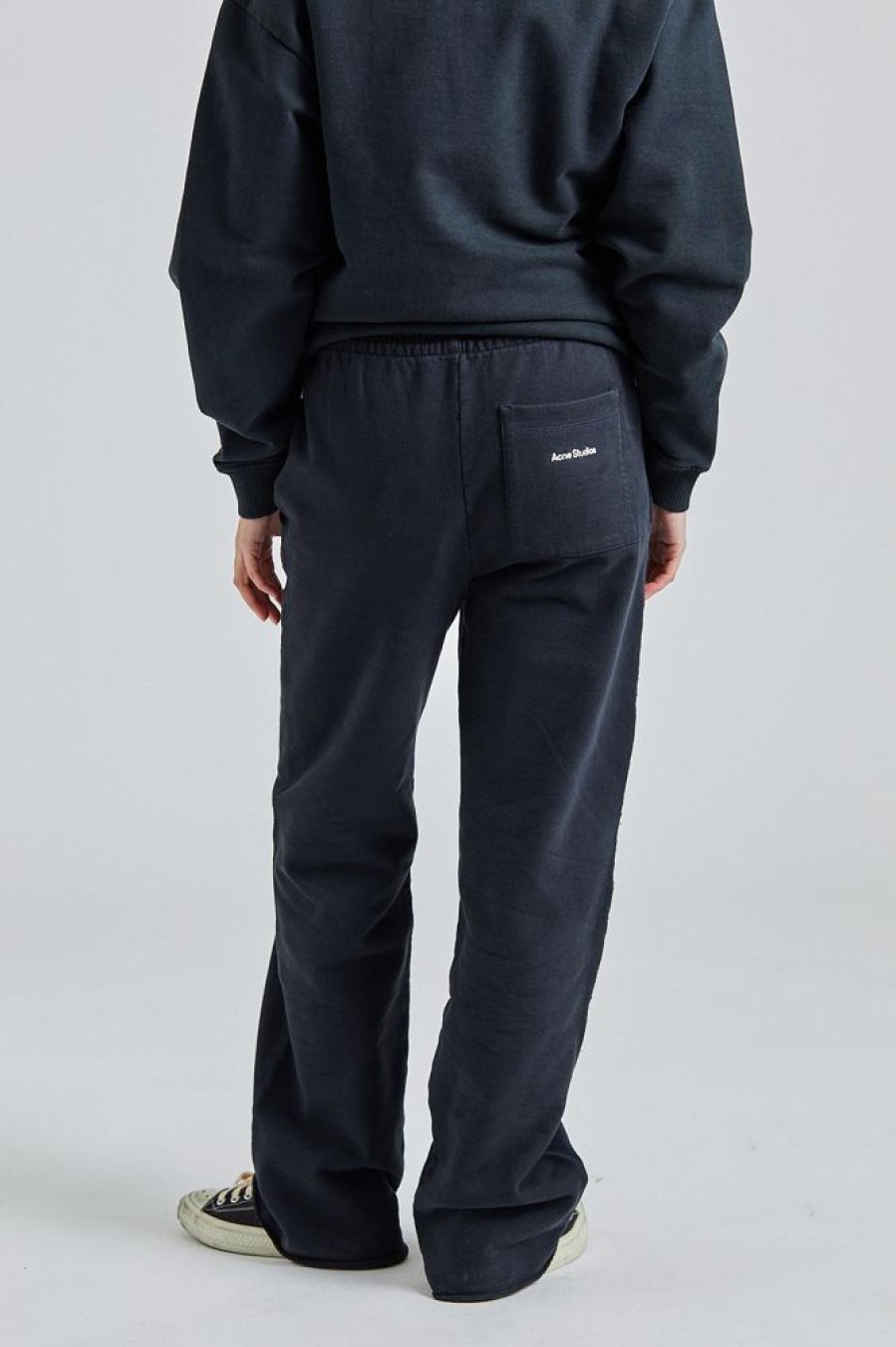 Dame Acne Studios Bukser | Logo Sweatpants Black Fn-Wn-Trou000508