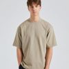 Herre Acne Studios T-Skjorter | Crew Neck T-Shirt - Relaxed Fit Concrete Grey Fn-Ux-Tshi000018