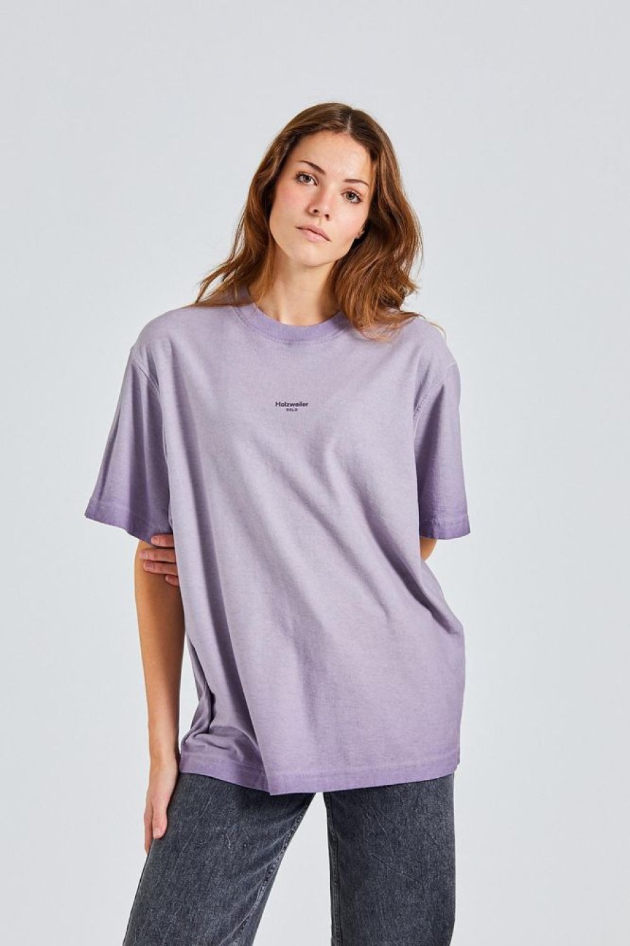 Dame Holzweiler T-Skjorter | Affection Dye Oslo Tee Liliac Mix