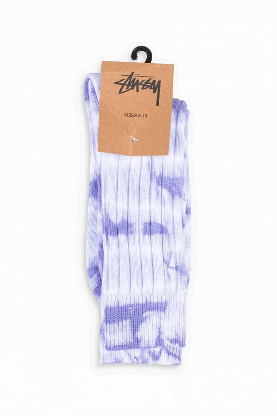 Herre Stüssy Sokker Og Undertoy | Dyed Ribbed Crew Socks Lavendar