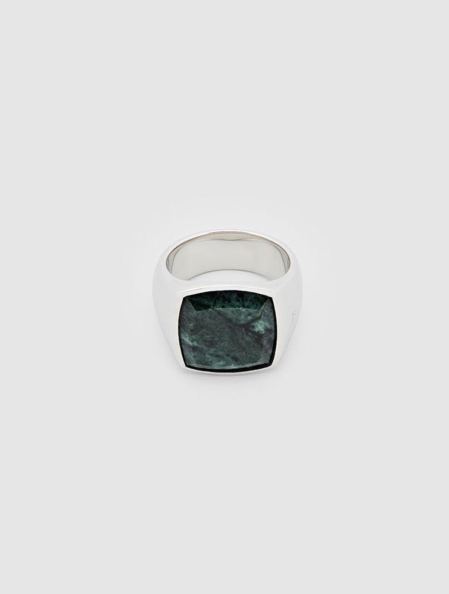 Herre Tom Wood Jewelry | The Cushion Green Marble