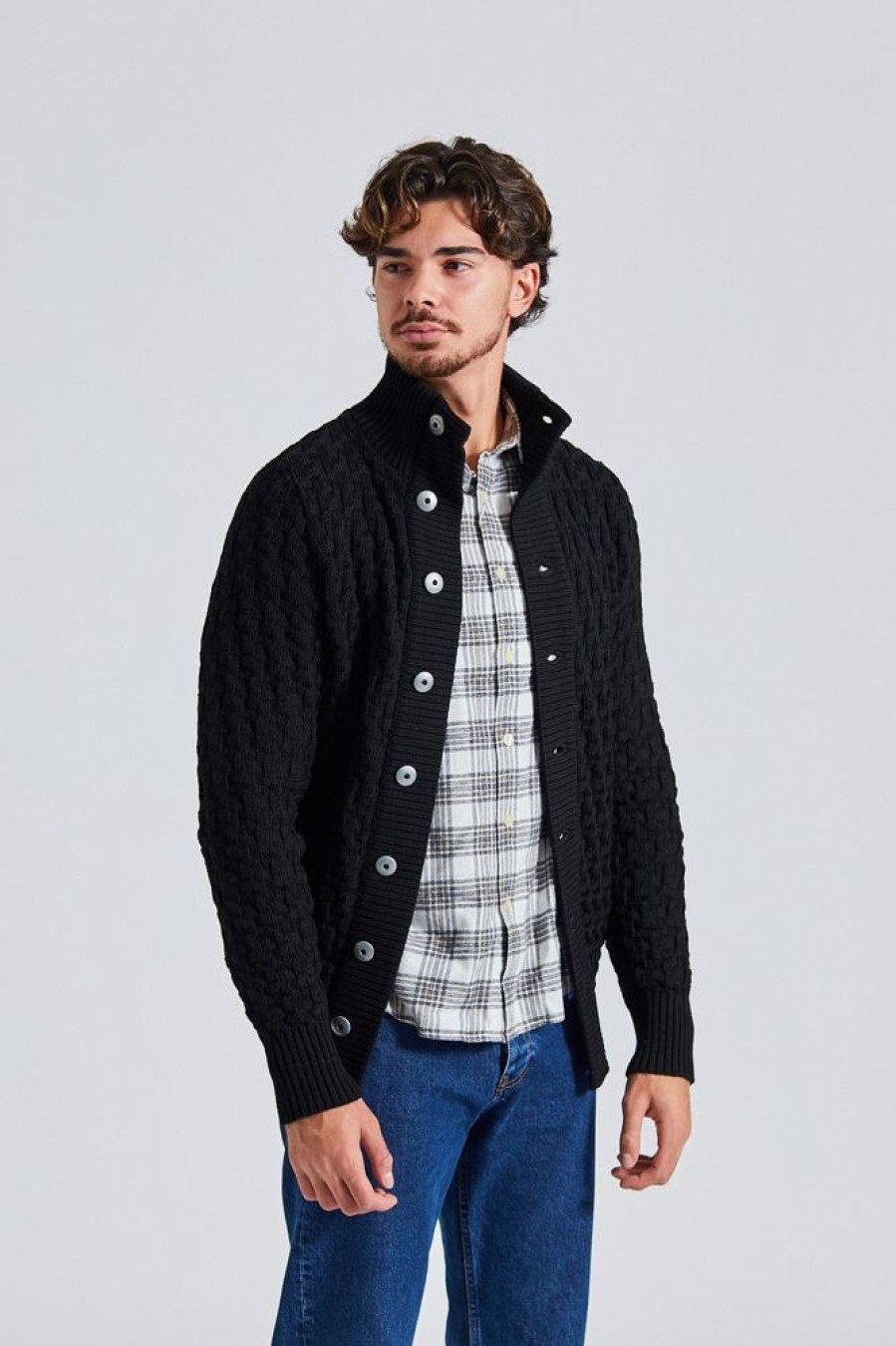 Herre S.N.S. Herning Cardigans | Stark Cardigan Black Void