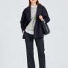 Dame Harris Wharf London Jakker | Women Dropped Shoulder D.B Jacket Pressed Wool Black