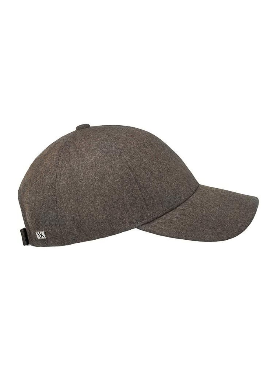 Herre Varsity Headwear Capser | Taupe Brown Wool