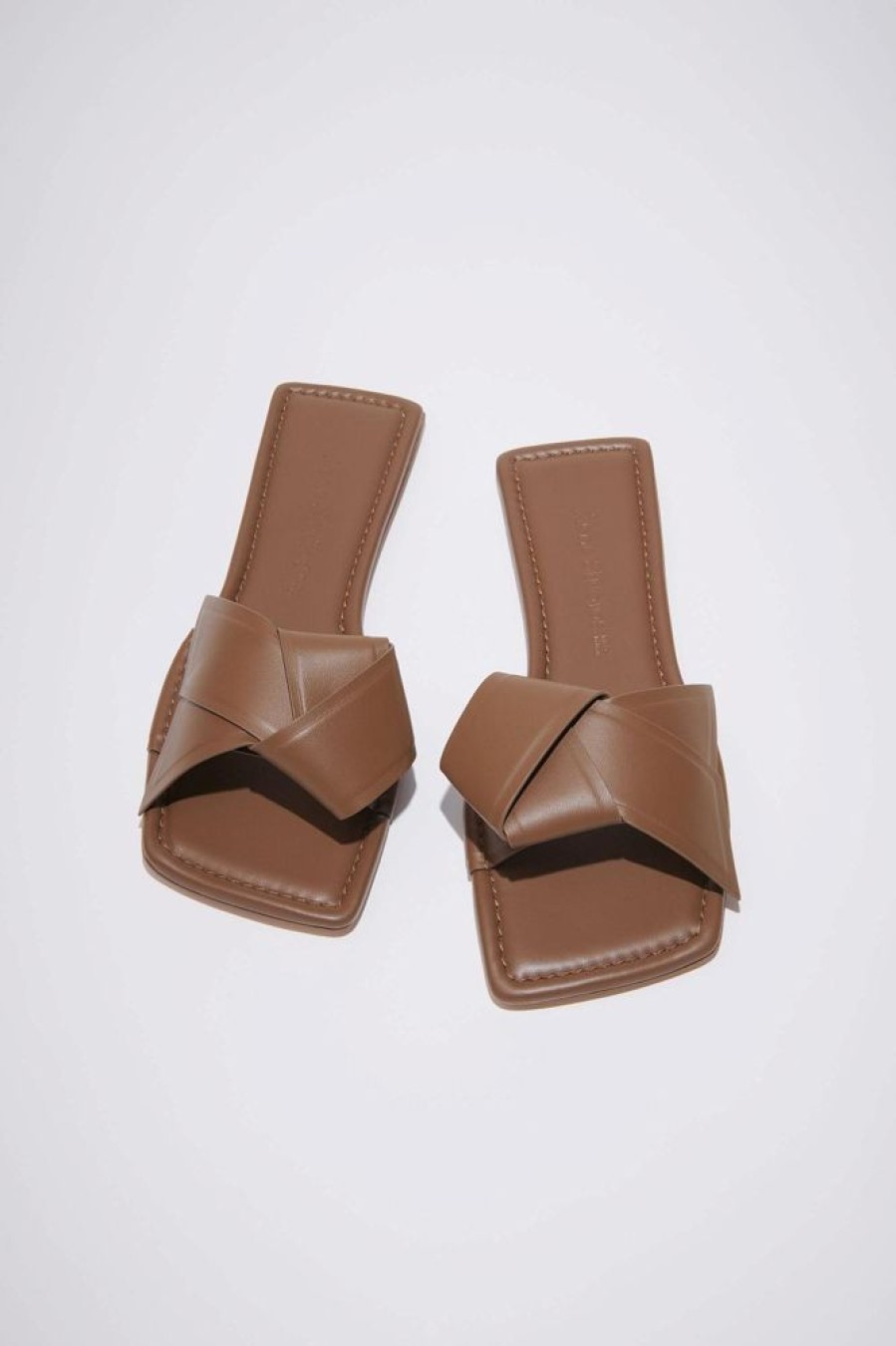 Dame Acne Studios Sandaler | Musubi Leather Sandal Camel Brown Fn-Wn-Shoe000702