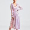 Dame ROTATE Birger Christensen Kjoler | Sequin Midi Dress Sachet Pink