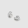 Dame Tom Wood Jewelry | Orb Huggies Silver