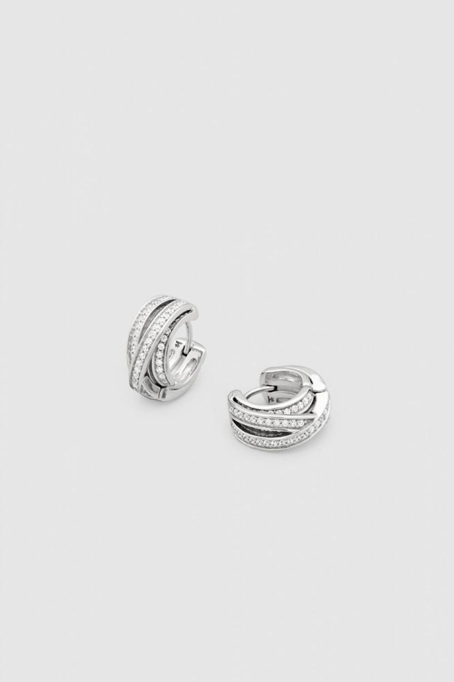 Dame Tom Wood Jewelry | Orb Huggies Silver