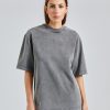 Dame Acne Studios T-Skjorter | Crew Neck T-Shirt Faded Black Fn-Ux-Tshi000018