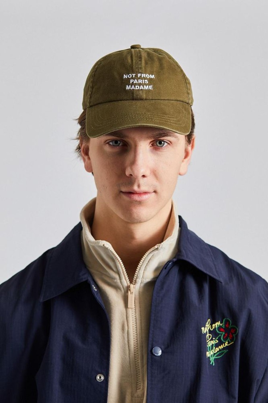 Herre Drôle de Monsieur Capser | La Casquette Slogan Kaki