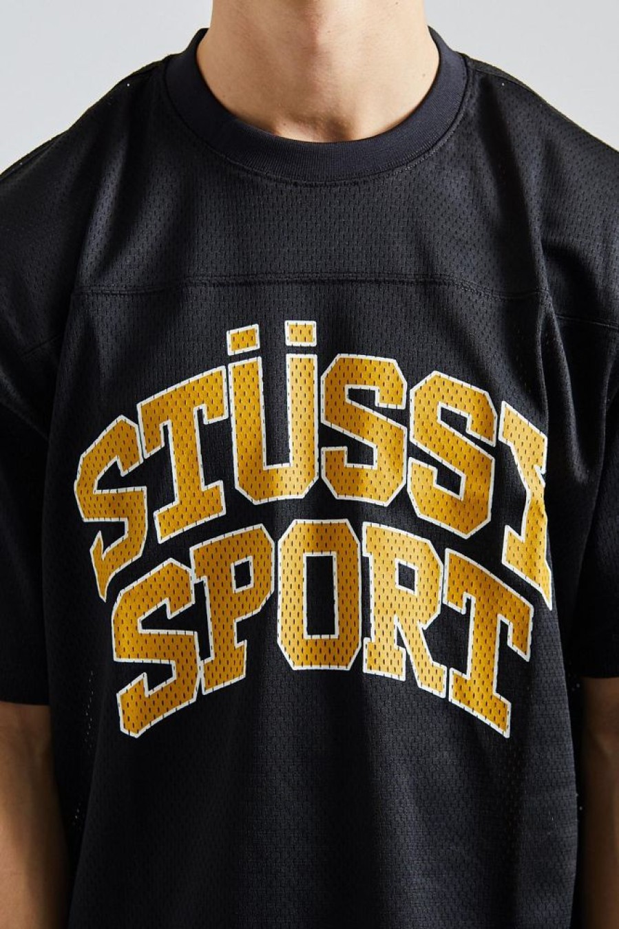 Herre Stüssy T-Skjorter | Sport Mesh Football Jersey Black