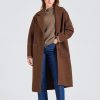 Dame Harris Wharf London Kaper | Women Greatcoat Boiled Wool Teddy Brown