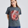 Dame Ganni T-Skjorter | Basic Jersey Strawberry Relaxed T-Shirt Volcanic Ash