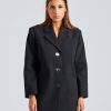 Dame Ganni Blazere | Cotton Suiting Oversized Blazer Black