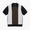 Herre Stüssy Skjorter | Textured Ss Polo Sweater Black Stripe