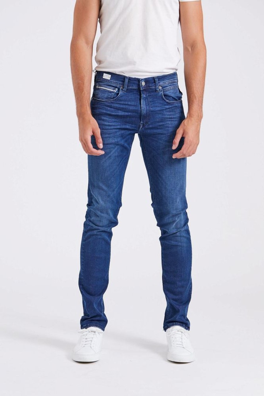 Herre Replay Jeans | Grover Hyerflex Clouds Dark Blue