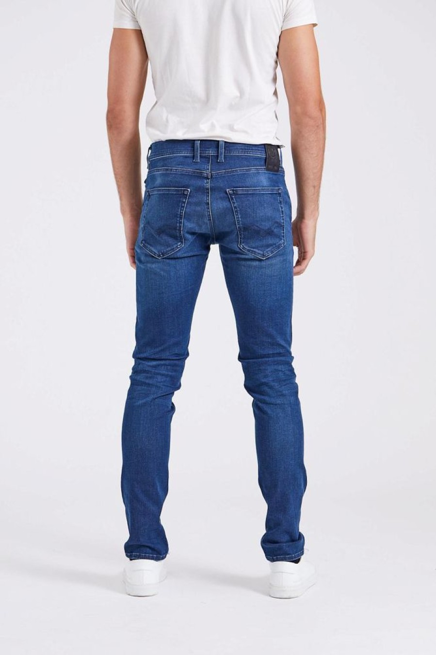 Herre Replay Jeans | Grover Hyerflex Clouds Dark Blue