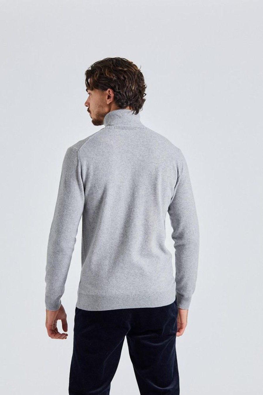 Herre Onesto Gensere | Turtle Merino Cash Grey Mel