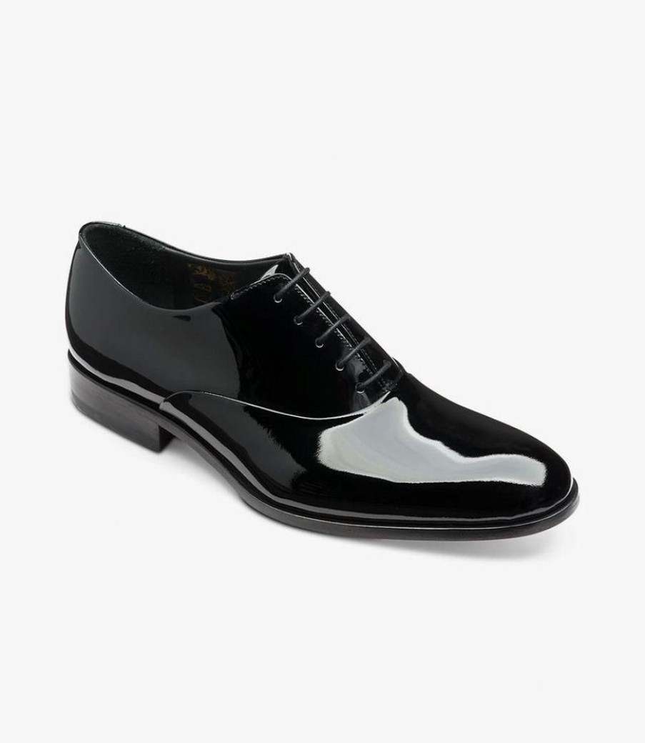 Herre LOAKE Dressko | Patent Black Oxford