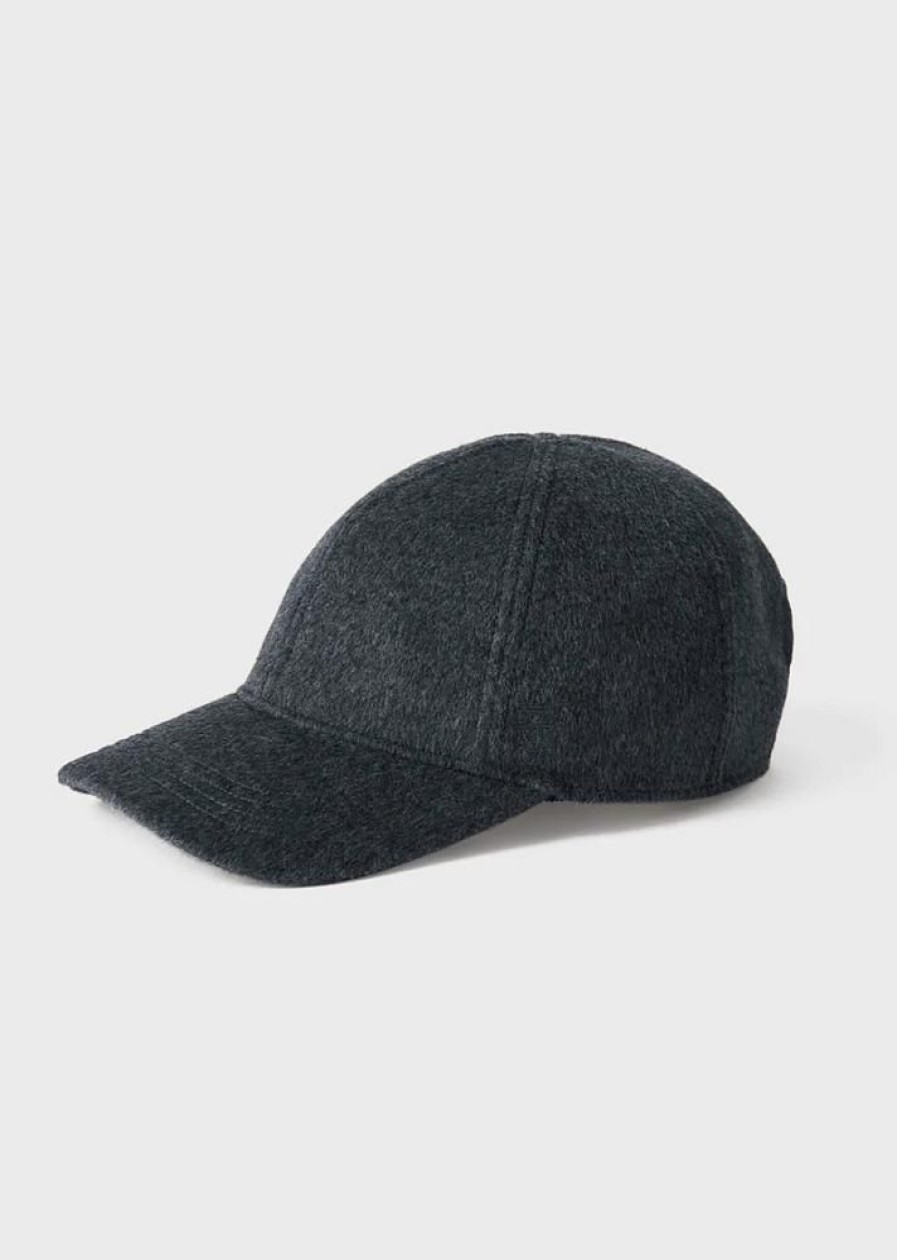 Dame Toteme Capser Og Hatter | Double Baseball Cap Dark Grey Mel