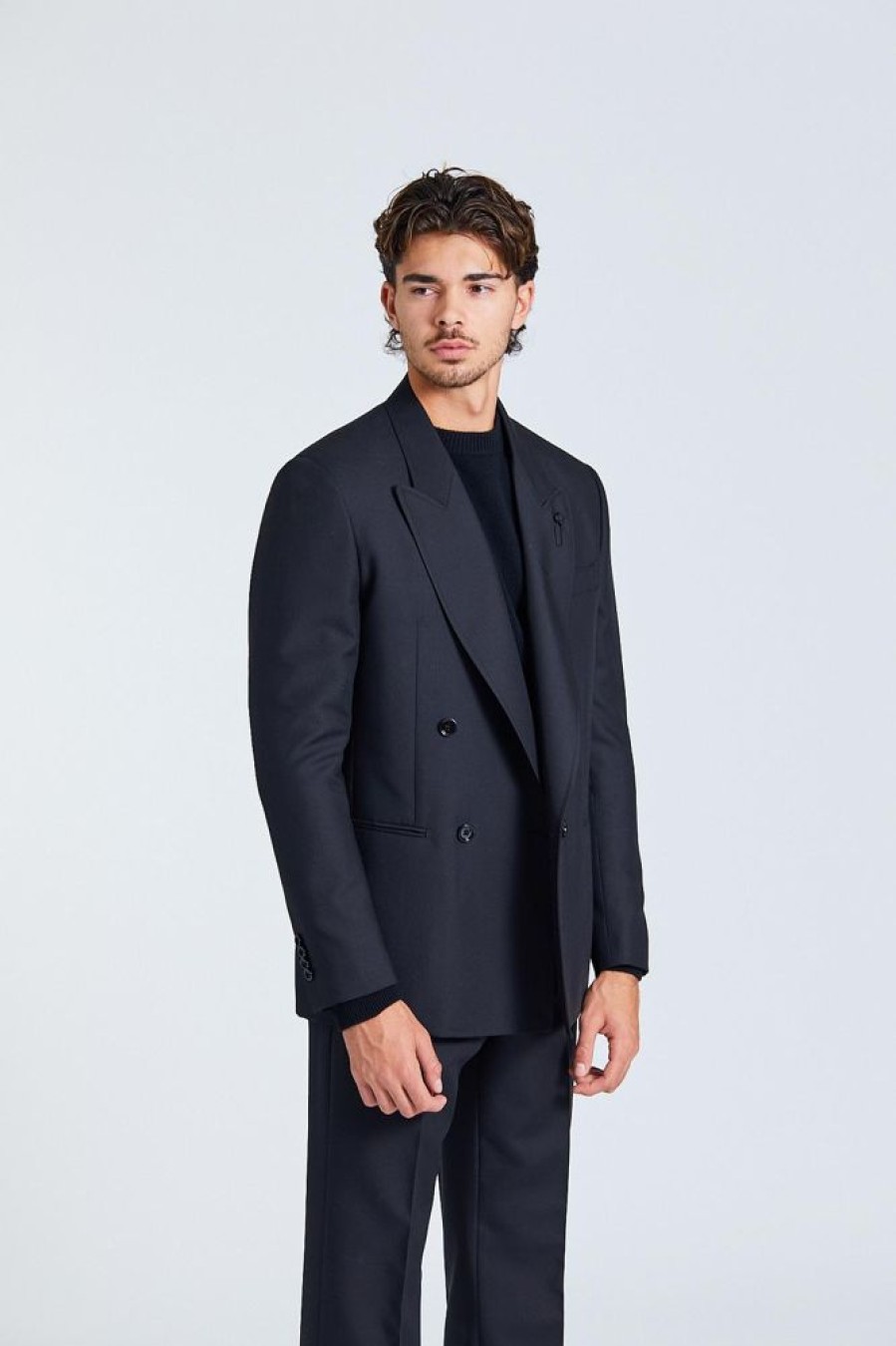 Herre LARDINI Blazere | Man Jacket Attitude Drop 7 Reg Black