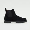 Herre Fliteless Skinnsko | Chelsea Suede Black