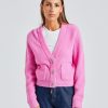 Dame Ganni Cardigans | Soft Wool Cardigan Solid Wild Orchid