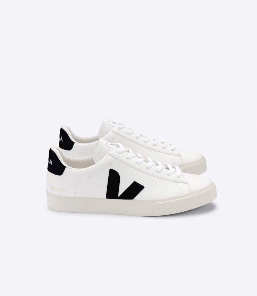 Dame Veja Sneakers | Campo Chromefree Leather Extra White Black