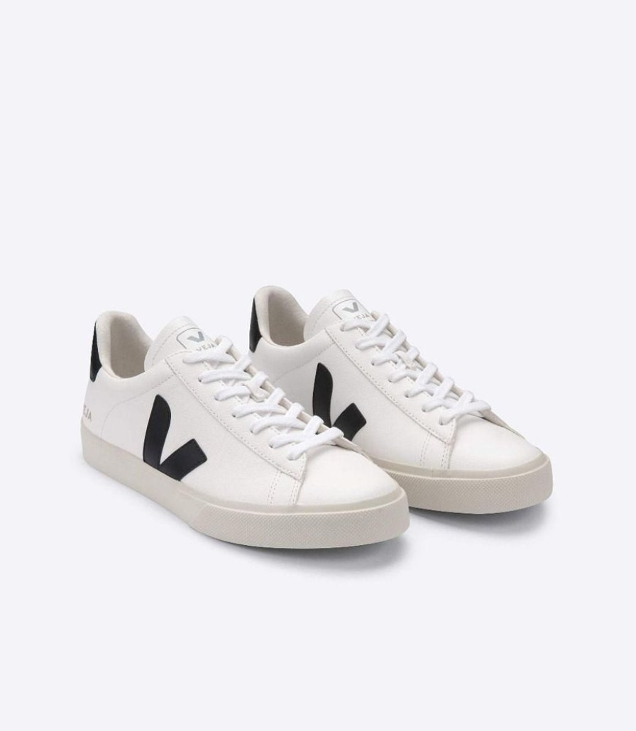 Dame Veja Sneakers | Campo Chromefree Leather Extra White Black