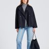 Dame Harris Wharf London Kaper | Women Oversized Jacket Light Pressed Wool Black