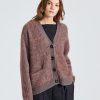 Dame Acne Studios Cardigans | Wool Mohair Cardigan Brown/Blue Melange Fn-Wn-Knit000515