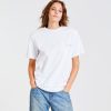 Dame ROTATE Birger Christensen T-Skjorter | Straight Logo T-Shirt White