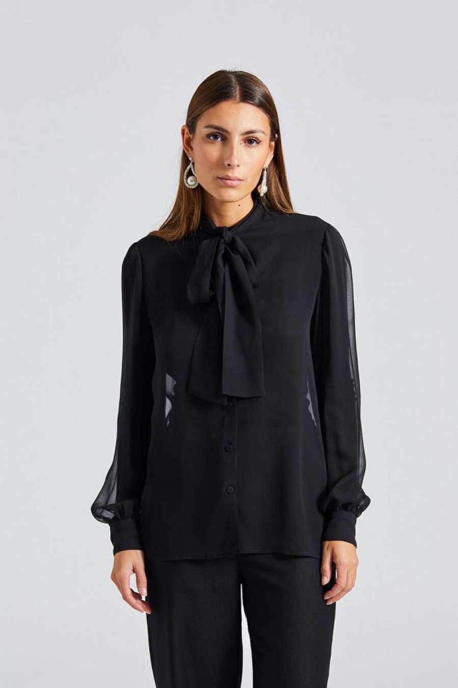 Dame LARDINI Skjorter Og Bluser | Olga Blouse Black