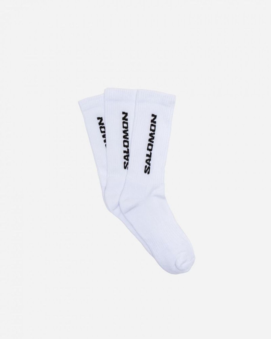 Herre Salomon Sokker Og Undertoy | Everyday Crew 3-Pack Socks White