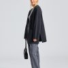 Dame Toteme Cardigans | Ribbed Wool Cardigan Charcoal Melange