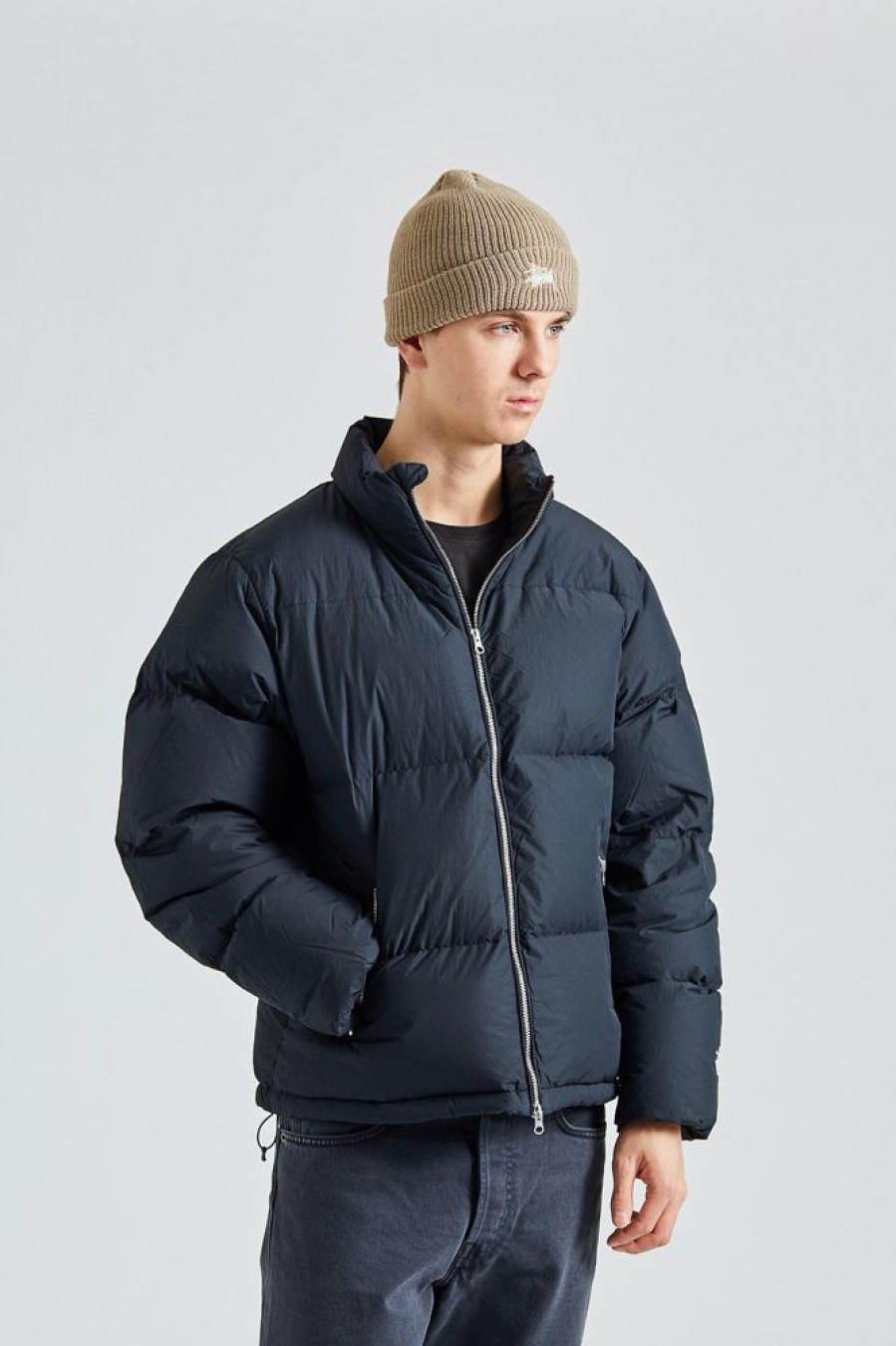 Herre Stüssy Jakker | Nylon Down Puffer Black