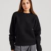 Dame Toteme Gensere | Crew-Neck Wool Knit Black